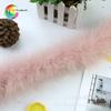 Bufanda de plumas de lana de pavo nueva, engrosada y pesada, 2 metros, 48 gramos, decoración de disfraz de felpa