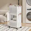Cesta de lavandería nueva de gran capacidad, plegable y portátil, para uso doméstico, adecuada para organizar y almacenar ropa sucia en el baño