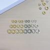 Anel de boca plana em ouro 18K para bolsa, pulseira, chaveiro, acessórios, pulseira, colar, anel de conexão, pingente, joias DIY por atacado
