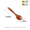 Colher Nanmu para Comida de Bebê Colher de Arroz Infantil Colher de Madeira Doméstica Ecológica Utensílios de Mesa Atacado