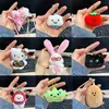 Chaveiro de Coelho de Pelúcia Desenho Animado Fofo para Barracas de Rua, Acessórios de Boneca Pequena para Mochilas Femininas, Personalizável