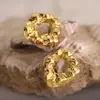 Pendientes Hidráulicos Geométricos Retro Europeos y Americanos de Venta Caliente Transfronterizos, Pendientes de Acero Inoxidable Modernos y Elegantes, Venta al por Mayor