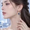 Pendientes franceses huecos de plata 925 estilo nuevo personalizados con diamantes, pendientes vintage de lujo ligero de mariposa nicho personalizados con perlas para mujer