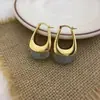Pendientes de Bolso Retro en Forma de U Maillard Moda Europea y Americana Pendientes Elegantes Exagerados de Nicho Lujo Accesible Pendientes de Gama Alta