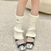 Calcetines de punto retro de otoño e invierno con costuras combinadas, calcetines de pelo Maillard, calcetines japoneses de lana para pantorrilla, calcetines de pierna de chica sexy JK