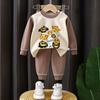 Conjunto de Ropa Interior de Algodón para Niños, Ropa para Casa, Ropa Térmica 100% Algodón para Niñas, Ropa de Otoño para Niños, Ropa Interior para Bebés y Niños Pequeños