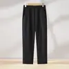 Pantalones Casuales Rectos Versátiles de Verano Nuevos y Elegantes de Cintura Alta Sueltos para Mujeres de Mediana Edad y Mayores Abuela