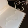 Colar Francês Retro de Zircônia Pérola Gota d'Água Camada Dupla Luxo Leve High-End Versátil Corrente para Suéter Colar Simples Personalizado