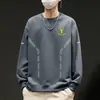 Nueva Camiseta de Manga Larga con Cuello Redondo para Primavera y Otoño 2025, Sudadera Gruesa Versátil de Moda, Camiseta Básica Unisex