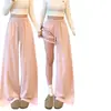 Pantalones de Pierna Ancha con Pedrería y Purpurina Fina para Mujer, Pantalones Rectos Sueltos que Cubren las Caderas, Ropa para Mujer de Transmisión en Vivo, Venta al por Mayor, Fuente de Fábrica