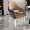 Mesa de jantar e cadeiras de luxo minimalista estilo italiano para conforto doméstico, cadeiras de jantar casuais para hotel restaurante nórdico, couro moderno para discussões