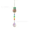 Atrapasoles Colgantes DIY con Diamantes de Imitación de Cereza, Trébol de Cuatro Hojas, Piña y Sol Transfronterizos para Jardinería Exterior, Decoraciones de Luz Arcoíris al por Mayor