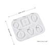 Molde de brincos pendentes de seis peças DIY Cristal epóxi formato especial folhas irregulares flor pingente de joia molde de silicone