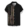 Camisa para Hombre de Estilo Nuevo Europeo y Americano Transfronteriza, Estampado Digital 3D, Versátil de Moda Casual de Manga Corta Tallas Grandes Ropa para Hombre