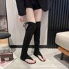 Botas Vaqueras Occidentales Verano Tendencia Nuevo 2024 Moda Estilo Coreano Sandalias de Tira Alta Botas de Caña Alta