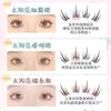 Menglu Girasol Tallo Transparente Segmentado Natural Trilogía de Recién Llegado Pestañas Postizas de Ojo Cómico Pequeño Diablo de Grupo Único para Mujeres