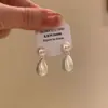 Brincos de Pérola Estilo Ins Agulha 925 para Mulheres, Brincos Versáteis, Brincos Retrô de Luxo, Barracas de Rua, Estilo Quente de Feira Noturna Atacado