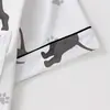 Cardigan Cruzado Europeu e Americano de Seda Leiteira Pijama Estampado de Cor Clara para Mulheres Conjunto de Roupa de Casa Casual Respirável com Shorts de Manga Curta