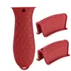 Cubiertas de silicona para mangos de ollas, juego de pinzas para asas de ollas, cubiertas anti-quemaduras y antideslizantes para mangos de ollas, pinzas para asas de ollas, cubiertas para asas de ollas, cubiertas termoaislantes, cubiertas para mangos de ollas
