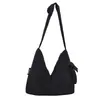 2024 Nuevo Bolso Tote de Tela de Nylon Estilo Lazy Coreano Ins Trendy Bolso Cruzado para Mujer Combinable de Gran Capacidad Bolso de Hombro