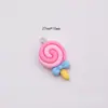 Resina de simulación helado donut flor cactus aretes bolsa llavero colgante accesorios de joyería DIY