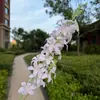 Arranjo de flor de andorinha artificial com dois ramos para decoração de casamento, cenário de jardim suspenso, decoração suave para casa, arranjo de chão e arranjo floral para teto alto
