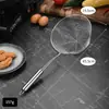 Fundo Plano de Aço Inoxidável Vazamento de Arame Doméstico Cônico Panela Quente Coador Filtro de Óleo de Fritura Vazamento de Óleo Tubo Redondo Grande Colher para Pescar Bolinho