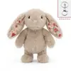 Pelúcia de Coelho Floral Coelho de Orelhas Caídas Fofo Boneca Companheiro Infantil Presente Boneca de Lançar para Casamento