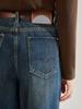 26 Estilo Nuevo de Primavera Jeans Rectos Sueltos Lavados Bigotes de Gato Versátiles de Cintura Alta Adelgazantes de Pierna Ancha Estilo Largo 25619