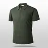 Camisa polo de verano para hombre de punto jacquard calado de seda helada de manga corta, estilo old money, para ir al trabajo y uso casual