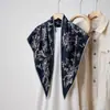 Pañuelo Chal de Seda de Lunares para Mujer 2025 Nuevo Bufanda de Verano Bufanda Triangular de Gama Alta Pañuelo para la Cabeza Cinturón Combinación