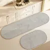 Alfombra de Cocina con Patrón de Azulejo Moderno Transfronteriza Alfombrilla de Piso de Diatomeas Resistente al Desgaste para el Hogar Alfombrilla Larga Absorbente de Aceite Antideslizante