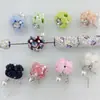 Borlas de Perla Rosa de Alta Resistencia, Bolas Florales, Cuentas con Agujero Recto, Accesorios para Bolígrafos Portátiles DIY, Cadenas para Teléfono Móvil, Llaveros