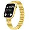 Adecuado para Apple Watch Correa de Reloj Adelgazante Metálica de Margarita Applewatch Generación 8910 Correa de Reloj de Acero Inoxidable