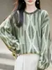 Suéter de punto jacquard retro para mujer, de siete agujas, engrosado, cepillado, con patrón de rombos, texturizado, adelgazante y cálido, para ir al trabajo