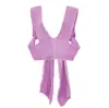 Jaqueta sexy de tricô grosso com cruzamento novo para comércio exterior europeu e americano 23612P colete de lã sexy justo que abraça o peito feminino