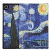 Funda Protectora Pintada para Samsung S10 FE 10.9 A8 10.5 Plegable en Tres Partes Tipo Libro Anticaídas Plana
