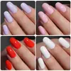 Unhas Vestíveis Cor Sólida Brilhantes Removíveis Caixa com 120 Peças Unhas Pré-moldadas Vestíveis Patch de Unha Postiça Manicure