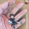 Novo Pingente de Menino de Futebol Acrílico Transfronteiriço Decoração de Interior de Carro Espelho Retrovisor Pingente de Chaveiro