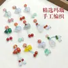 Pendente Pequeno de Cabacinha de Ágata Vermelha do Sul Natural Pulseira DIY Tecida à Mão Pingente de Jade Ornamento de Cabacinha