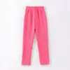 Calças Leggings Infantis Outono e Inverno Estampa de Bolinhas Algodão Forradas com Lã Térmica para Crianças Maiores Skinny Calças Elásticas