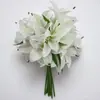 Entrega Directa de Fábrica de Flores Artificiales, Selección Premium Transfronteriza de 10 Lirios Artificiales para Bodas, Decoraciones de Hotel y Ramos de Novia