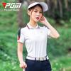 Ropa de golf para mujer PGM verano ropa deportiva de golf de manga corta con costuras para mujer suministro directo de fábrica