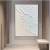 Pintura a óleo pura pintada à mão, pintura decorativa de entrada para sala de estar, creme avançado, vento, quartzo, areia, textura estéreo, pintura suspensa para quarto