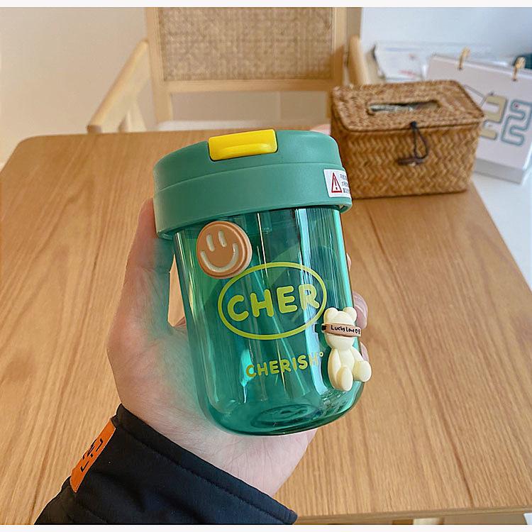 帮手描述图：夏天创意ins风吨吨杯吸管可爱迷你小巧男女学生塑