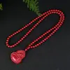 Cinto Masculino Areia Dourada Roxo Cinábrio Pingente de Bodhisattva Guanyin Boca Sorridente de Buda Maitreya Corrente de 108 Contas Baixo Teor