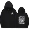 Sudadera con Capucha Estampada Natanael Cano Amor Tumbado de Talla Europea Transfronteriza con Dobladillo Acanalado Suelto