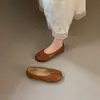 Bailarinas retro plisadas de punta dividida para mujer, nuevo estilo 2026, sin cordones, versátiles, zapatos Mary Jane planos