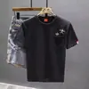 Camiseta de Manga Corta Bordada de Marca Moderna Estilo Chino para Hombre Verano Nueva Llegada Moda Holgada Talla Grande Casual Camisa Básica Versátil
