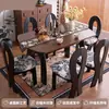Mesa de Jantar Retrátil Estilo Medieval para Lares Pequenos, Textura de Madeira Freixo Branco, Estilo Retrô Francês, Mesa de Jantar Redonda Dobrável em Madeira Maciça